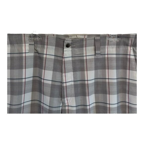 Callaway Men's White/Gray Plaid Shorts Size 38 - Picture 3 of 8